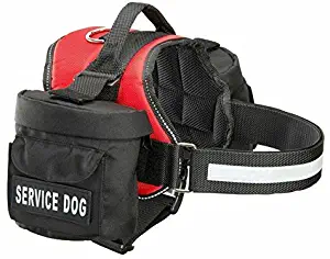Doggie Stylz Service Dog Harness with Removable Saddle Bag Backpack Carrier Traveling Carrying Bag. 2 Removable Patches. Please Measure Dog Before Ordering. Made