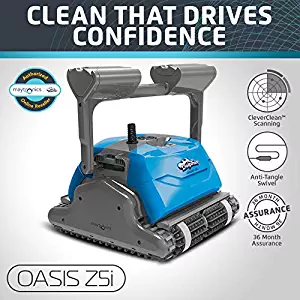 Dolphin Oasis Z5i Robotic Pool Cleaner with Powerful Dual Drive Motors and Bluetooth, Ideal for In-ground Swimming Pools up to 50 Feet.