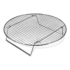 Update International Chrome-Plated Cross-Wire Cooling Rack, Wire Pan Grate, Baking Rack, Icing Rack, Round Shape, 2-Height Adjusting Legs - 10 ½ Inch Diameter (1)