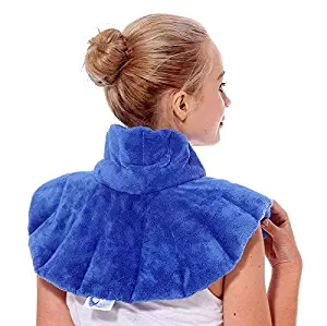 Huggaroo Microwavable Heating Pad for Neck and Shoulder Pain, Stress Relief | Hot/Cold Neck Wrap with Lavender Herbal Aromatherapy | Soothe Sore, Tense, Aching, Muscles; Migraine Headaches, Arthritis