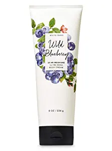 Bath and Body Works Wild Blueberry Ultra Shea Body Cream 8 Ounce White Bottle