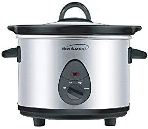 Brentwood SC-115S 1.5 Quart Slow Cooker, Stainless Steel