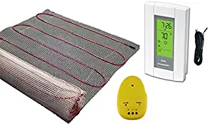 50 Sqft Mat, Electric Radiant Floor Heat Heating System with Aube Digital Floor Sensing Thermostat
