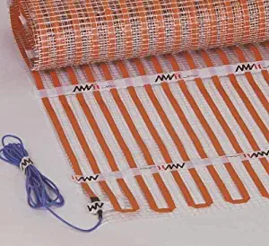 AHT Flat Ribbon Floor Heating Mat 120V Size: 20" x 11'(Can not be Cut). Over 30% Savings in Electrical Consumption due to Amorphous Metal Technology and Dense Ribbon Coverage.