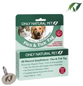 Only Natural Pet Easydefense Flea and Tick Control Collar Tag for Dogs and Cats - Natural Active Ingredients for Prevention, Control & Enhanced Defense