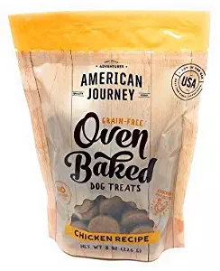 American Journey Grain Free Oven Baked Chicken Recipe Dog Treats (1-8 oz Bag)