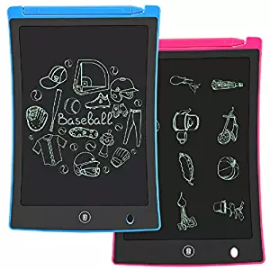 KURATU 2 Pack LCD Writing Tablet, 8.5 inch Electronic Drawing Pads for Kids, Portable Reusable Erasable Ewriter, Elder Message Board,Digital Handwriting Pad Doodle Board for School, Fridge or Office