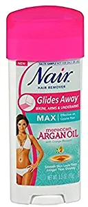 Nair Hair Remover Glides Away Nourish with Argan Oil 3.3 Ounce (97ml) (3 Pack)