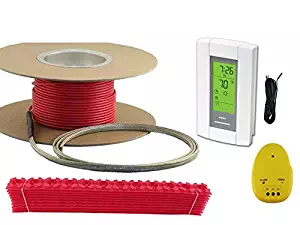 50 Sqft Cable Set, Electric Radiant Floor Heat Heating System with Aube Digital Floor Sensing Thermostat