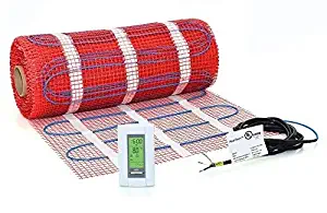 100 Sqft Mat Kit, 120V Electric Radiant Floor Heat Heating System w/Aube Programmable Floor Sensing Thermostat