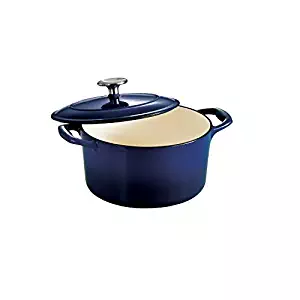 Tramontina Enameled Cast Iron Covered Round Dutch Oven, 3.5-Quart, Gradated Cobalt by Tramontina