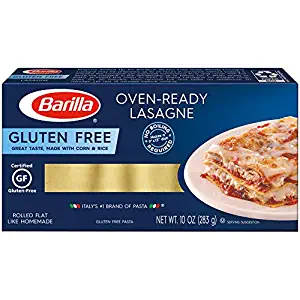 Barilla Gluten Free Pasta, Oven-Ready Lasagne, 10 Ounce (Pack of 12).