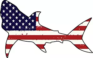 American Flag Shark Refrigerator Bumper Magnet - Perfect Beach Vacation Gift