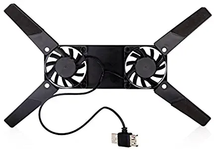 High Qualirty Rotatable USB Fan Laptop Notebook PC 2 Fans Cooler Cooling Pad Computer Peripherals Black