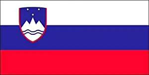 MAGNET 3x6 inch Slovenia Flag Sticker (Country Slovenian) Magnetic vinyl bumper sticker sticks to any metal fridge, car, signs