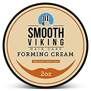 Smooth Viking Forming Cream for Men, High Hold and Matte Finish, For Short and Long Hair Types, 2 Ounces