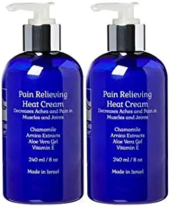 Holiday Stocking Stuffers Dead Sea Spa Care Pain Relieving Heat Cream (2 Pack in Pump Bottle), Dead Sea Spa Care