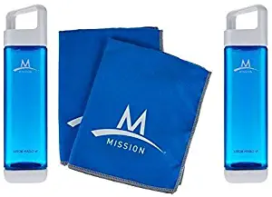 Mission Fuel & Cool - Set of 2 Water Bottles & Cooling Towels