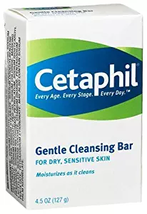 Cetaphil Gentle Cleansing Bar for Dry/Sensitive Skin 4.50 oz