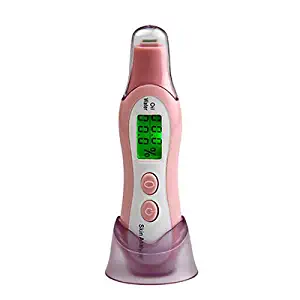 Pinkiou Digital Analyzer Monitor for Skin Moisture Oil Skin Testing Battery Operated Skin Care for Traveling,Home,Beauty Salon