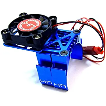 Hot Racing MH550TE06 Blue Multi Mount Fan Heat Sink 36mm Motors, Blue