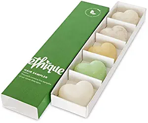Ethique Eco-Friendly Hair Sampler, 5 Piece Variety Pack Beauty Bar Set (3 Shampoos + 2 Conditioners), Sustainable, Plastic Free, Soap Free, Vegan, Plant Based, 100% Compostable and Zero Waste, 5 bars