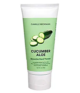 Camille Beckman Glycerine Hand Therapy Cream, Cucumber Aloe, 3 Ounce