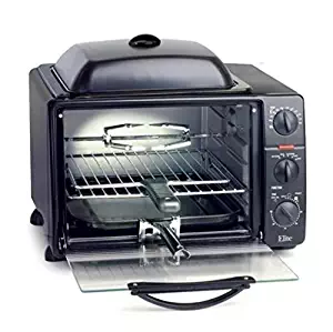 Elite Pro 23-Liter Toaster Oven with Rotisserie & Grill/Griddle Top with Lid by Elite Pro