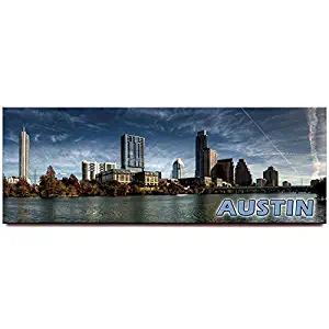 Austin panoramic fridge magnet Texas travel souvenir