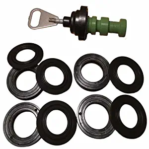 AFWFilters 5600RBKF Fleck 5600 Filter Valve Rebuild Kit - Includes Piston (60102-10) and Seals & Spacers (60125), black, green