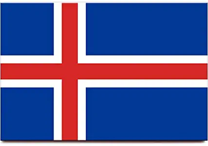 Iceland flag fridge magnet Reykjavik travel souvenir