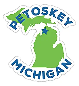 Petoskey Michigan Souvenir Decal Sticker (Small- 2")