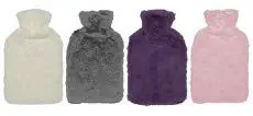 Cassandra Soft Fur Hot Water Bottle & Cover Set, Pack of 6