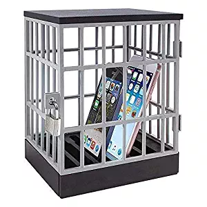Mobile Phone Jail Cell Phones Prison Lock Up Safe Smartphone Holders Classroom Home Table Office Storage Gadget -Family Time, Party Fun Novelty Gift Idea
