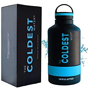 The Coldest Water Bottle - Wide Mouth 32 oz, 64 oz Vacuum Insulated Stainless Steel, Hot Cold, Modern Double Walled, Simple Thermo Mug, Hydro Metal Canteen Cold 36+ Hrs