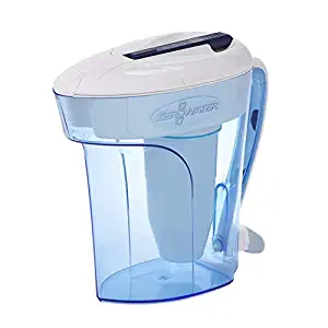 ZeroWater 12-Cup Ready-Pour Pitcher with Free TDS Meter (Total Dissolved Solids) ZD-012RP