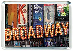 J376 Broadway New York Jumbo Refrigerator Magnet US American Travel Fridge Magnet USA