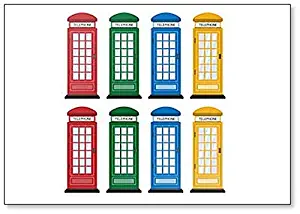 London Telephone Booth in Different Colors Fridge Magnet