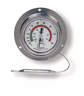 Cooper-Atkins 6812-01-3 Vapor Tension Panel Thermometer with Back Flange, NSF Certified, -40/60°F Temperature Range