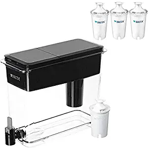 Brita Extra Large 18 Cup UltraMax Water Dispenser and Filter (Ultramax Dispenser with 4 Filters)