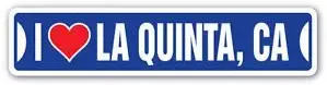 Chili Print I LOVE LA QUINTA, CALIFORNIA Custom Street Signs - Sticker Graphic Personalized Custom Sticker Graphic