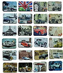 MISWEE 24-pcs magnetic fridge magnets refrigerator sticker home decoration accessories magnet paste arts crafts (classic cars)