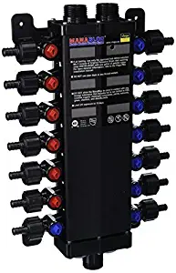 Viega 50143 - 1/2-Inch PureFlow Zero Lead Poly Alloy PEX Crimp Manabloc With 14 Ports - 8 Cold 6 Hot by Viega