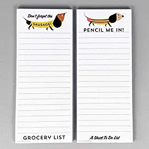 Dachshund Refrigerator Notepads - Set of 2 - To Do List and Grocery List