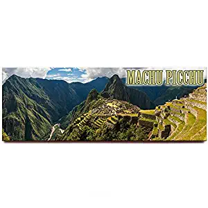 Machu Picchu panoramic fridge magnet Cusco Region Peru travel souvenir