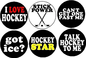 Set of 6 HOCKEY Magnets ~ Hockey Team Love
