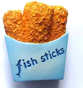 Fast Food Snack Fish Sticks High Quality Resin 3d Fridge Magnet