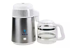 Megahome Water Distiller, Stainless and White, Glass Bottle