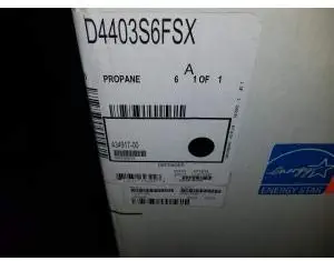 BRADFORD WHITE D4403S6FSX 40 GALLON RESIDENTIAL DAMPER ATMOSPHERIC VENT HIGH EFFICIENCY LP HOT WATER HEATER 115/60/1