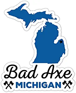 R and R Imports Bad Axe Michigan Souvenir Decal Sticker 4 Inch